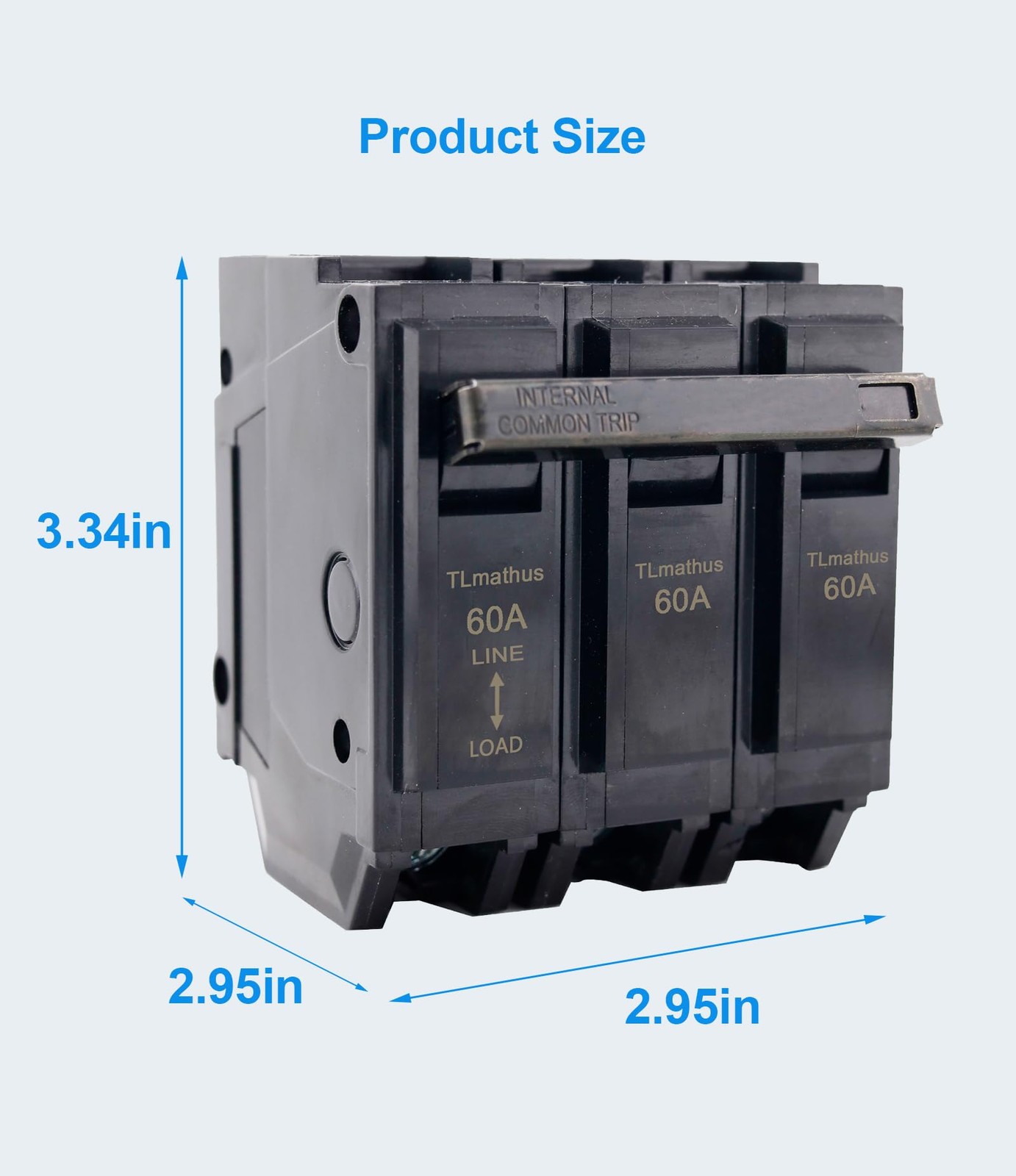 60 amp 3 Pole Breaker Plug-in Mount Type THQL Feeder Molded Case Circuit Brea…
