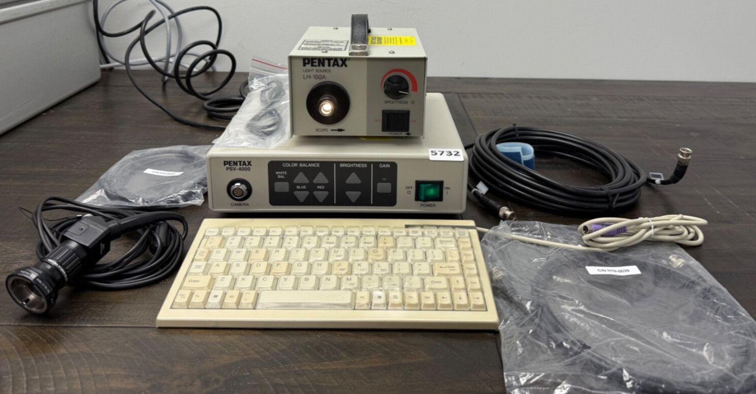 Pentax Light Source LH-150A/PSV-4000 Camera Console w/Keyboard/Camera Head 5732