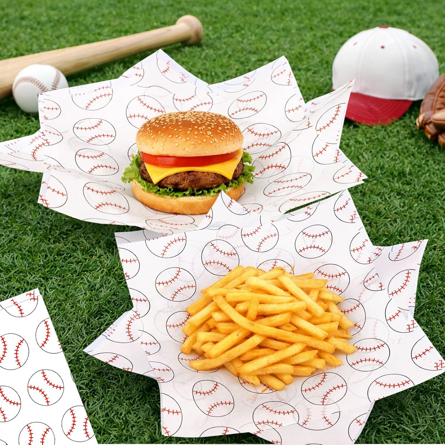 100Pcs Greaseproof Sandwich Paper Wraps, 18X18Cm/7.1X7.1In Greaseproof Delicates