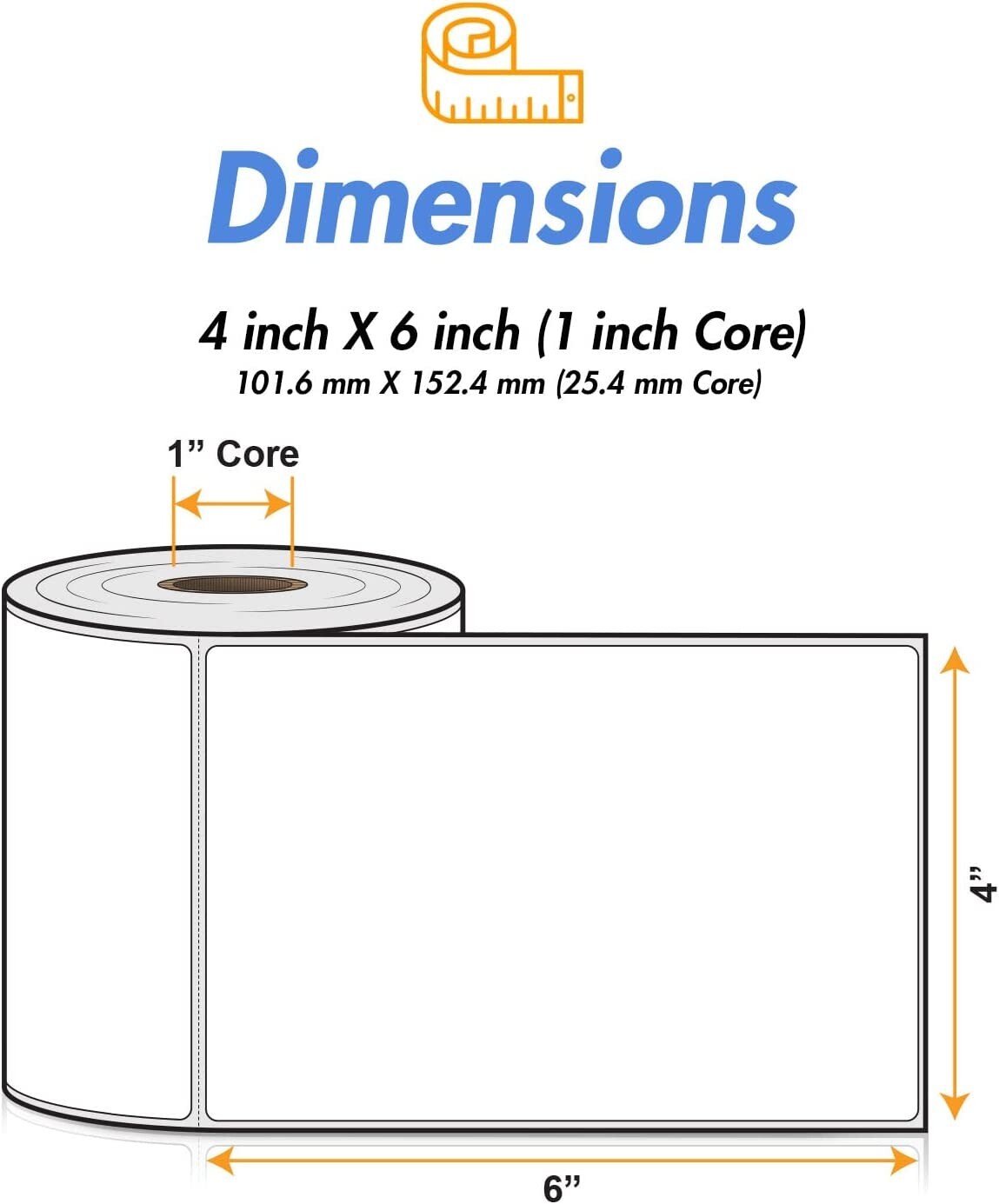 2 Rolls 4×6 Thermal Shipping Mailing Label 250 LABELS PER ROLL Zebra Rollo Dymo
