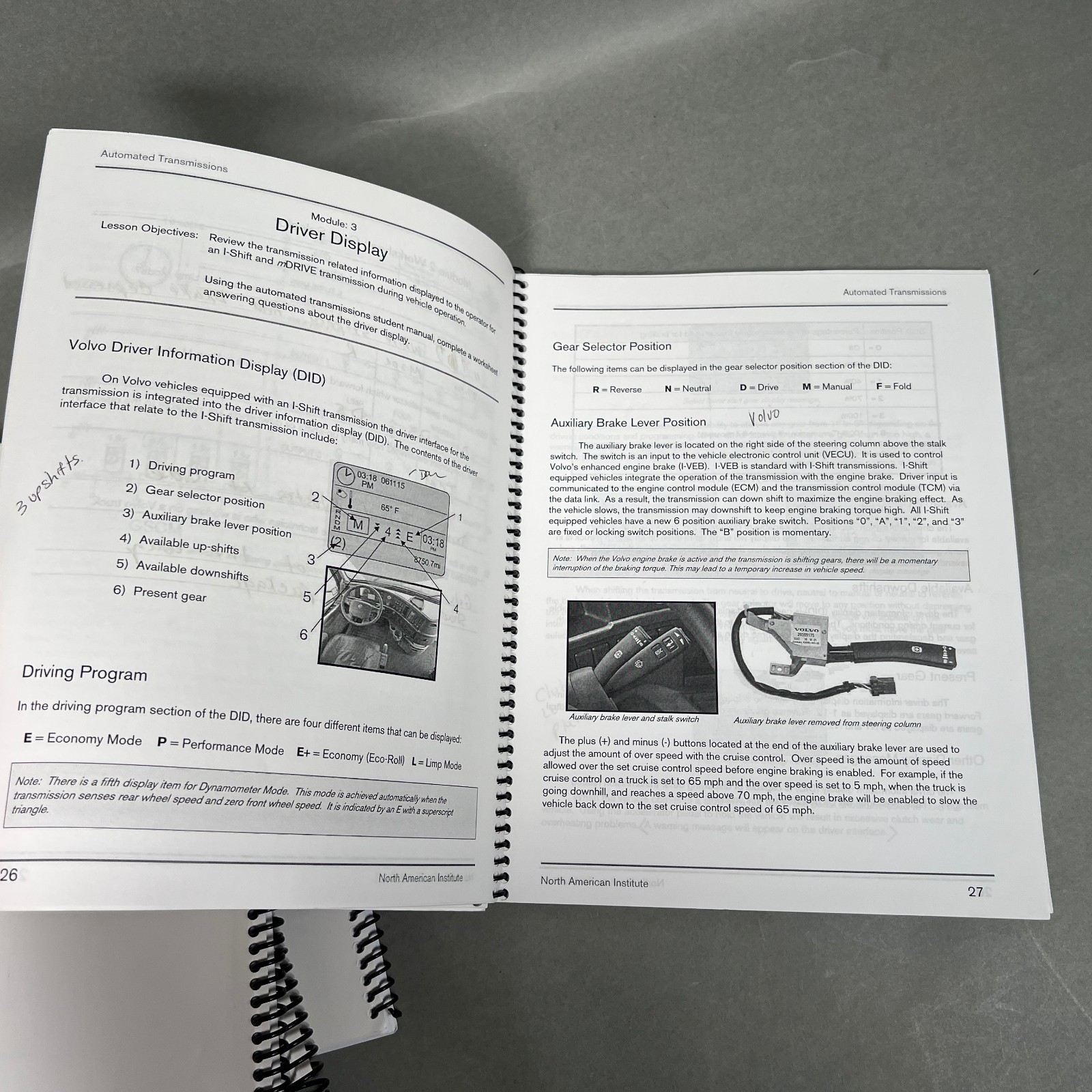 Volvo North American Institute Lot 4 Manual V00 Diagnostics I-Shift V20-D11/13