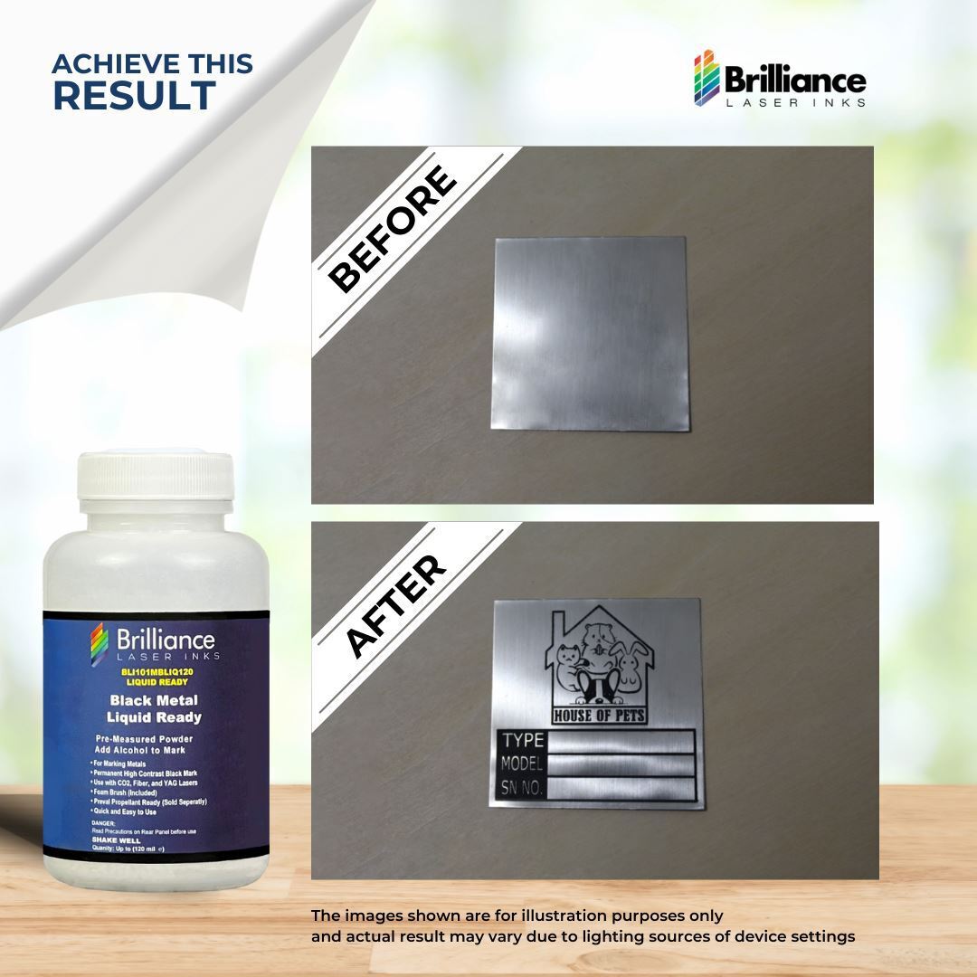 Black Metal Liquid Ready – Laser Marking Powder.