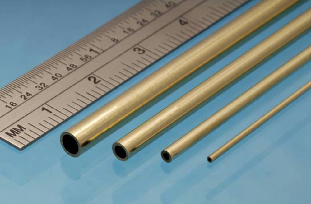 Albion Alloys Brass Micro Tube Round 1.4 mm OD x 1.2 mm ID Pack of 3 MBT14