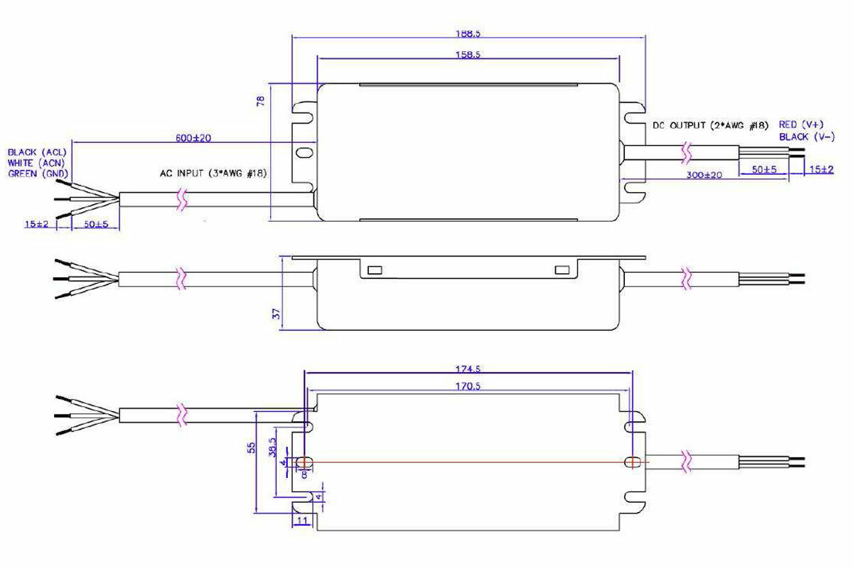 Autec LSWC-120S105ST Constant Current LED Driver 120W