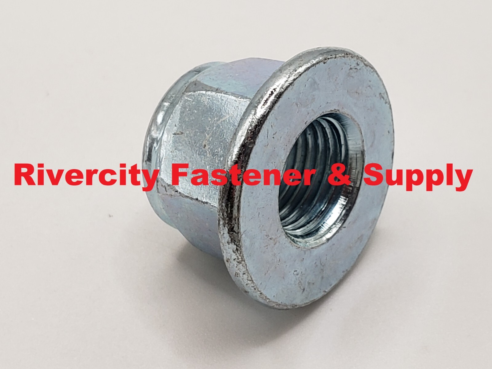 M12-1.25 Nylon Insert Flange Lock Nuts 12mm x 1.25 Flanged Stop Nut M12x1.25 ZN