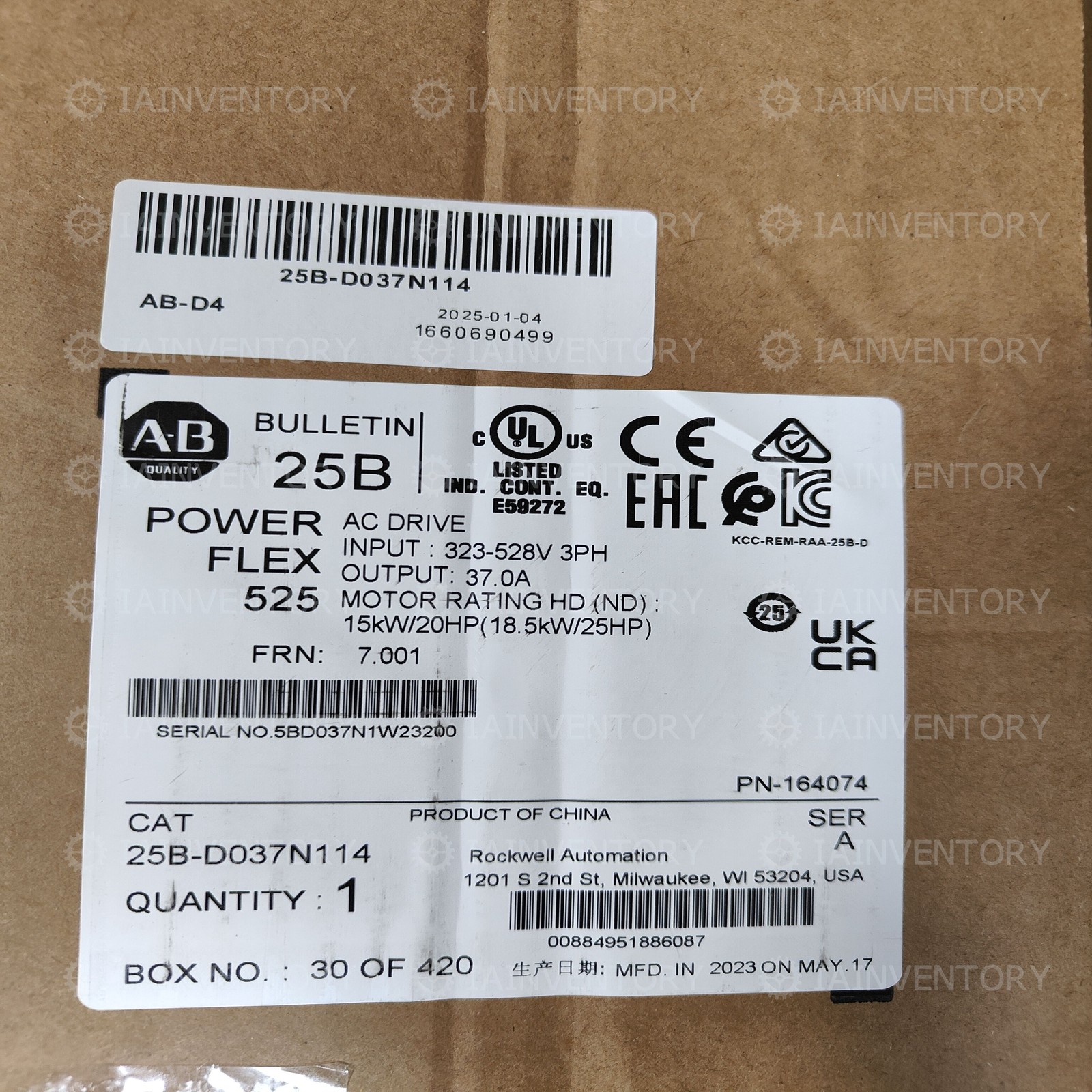 1PC NEW Allen-Bradley 25B-D037N114 With Warranty US stock