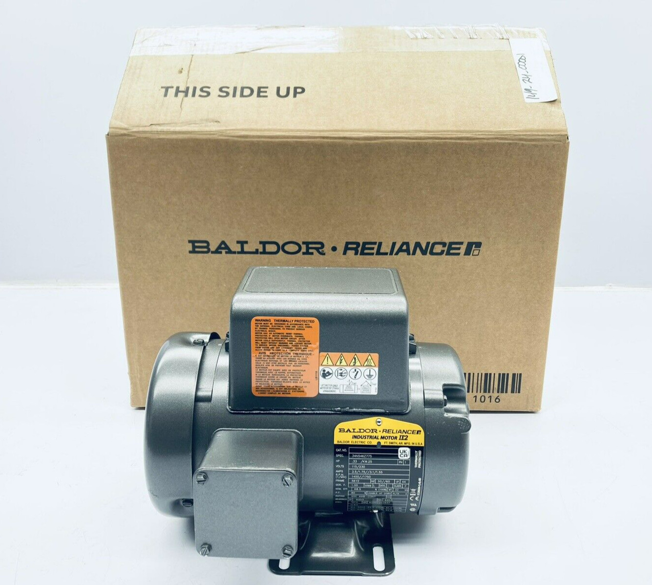 BALDOR 34N546Z775 VIKING PUMP MOTOR .33HP 1/3HP 115/230V 1450/1750RPM 56YZ IE2