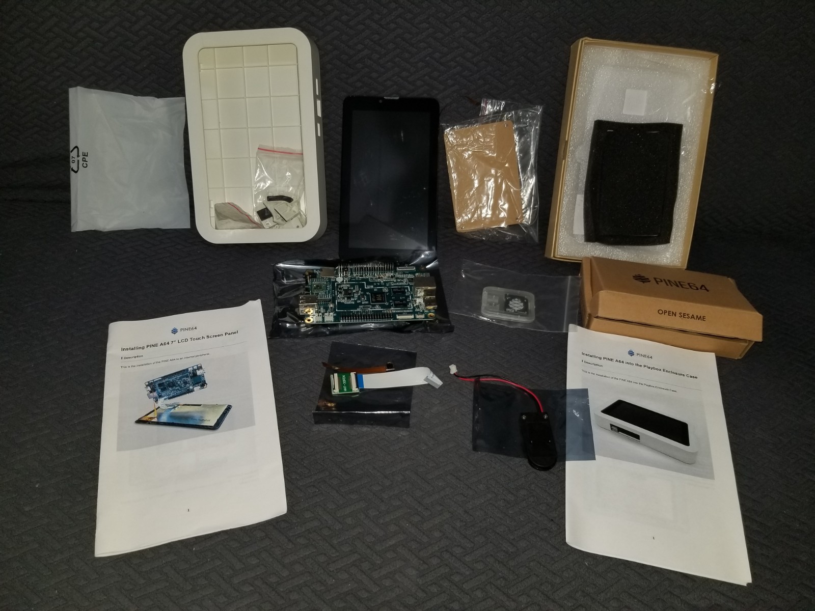 Pine64 PA64-1GB ARM Single Board Computer Development Board lot+Case+7″ Screen