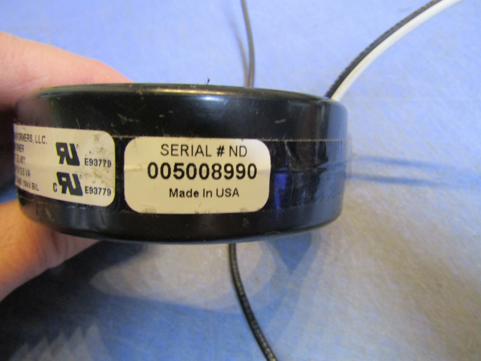 1 – Instrument Transformer Inc. BL-501, Current Transformer 50-400Hz 600V. NEW