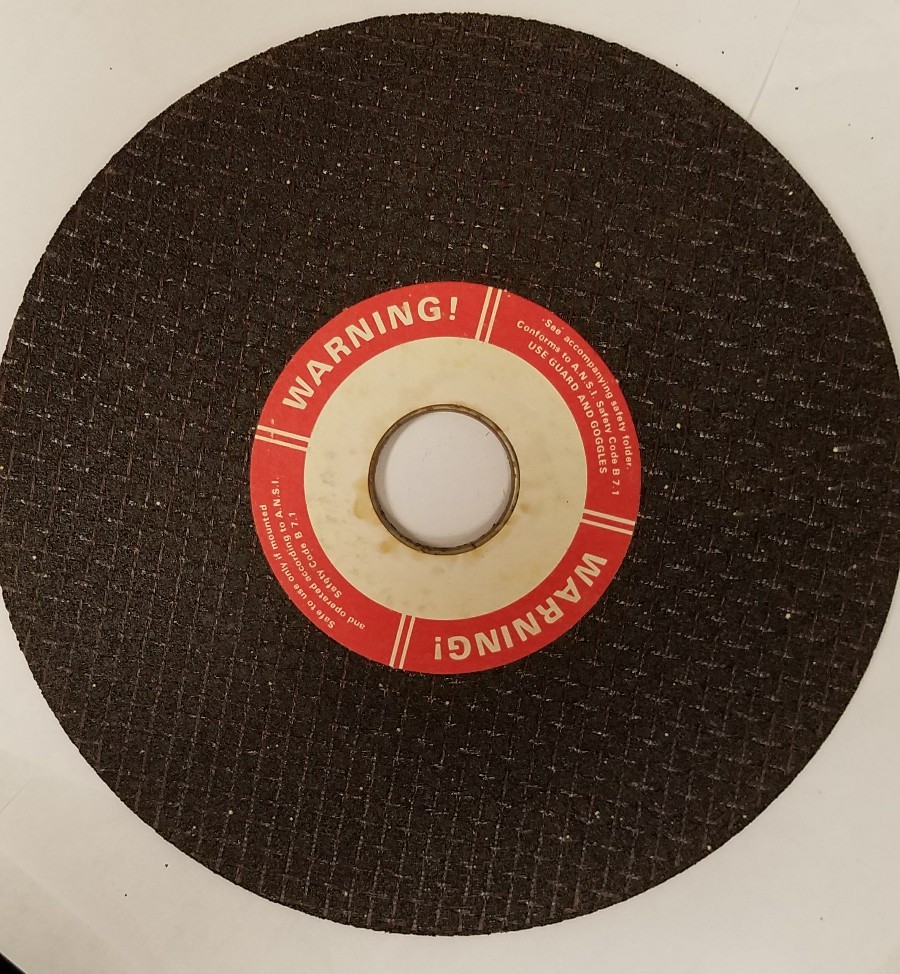 8 X 3/16 X 1-1/4 Aluminum Oxide Reinforced Fiber Grinding Disc Wakin Molder New