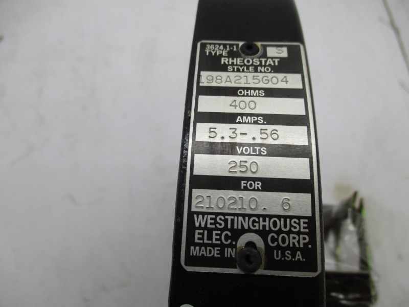WESTINGHOUSE 198A215G04 250V 4.2-1.2A (AS PICTURED) NSNP