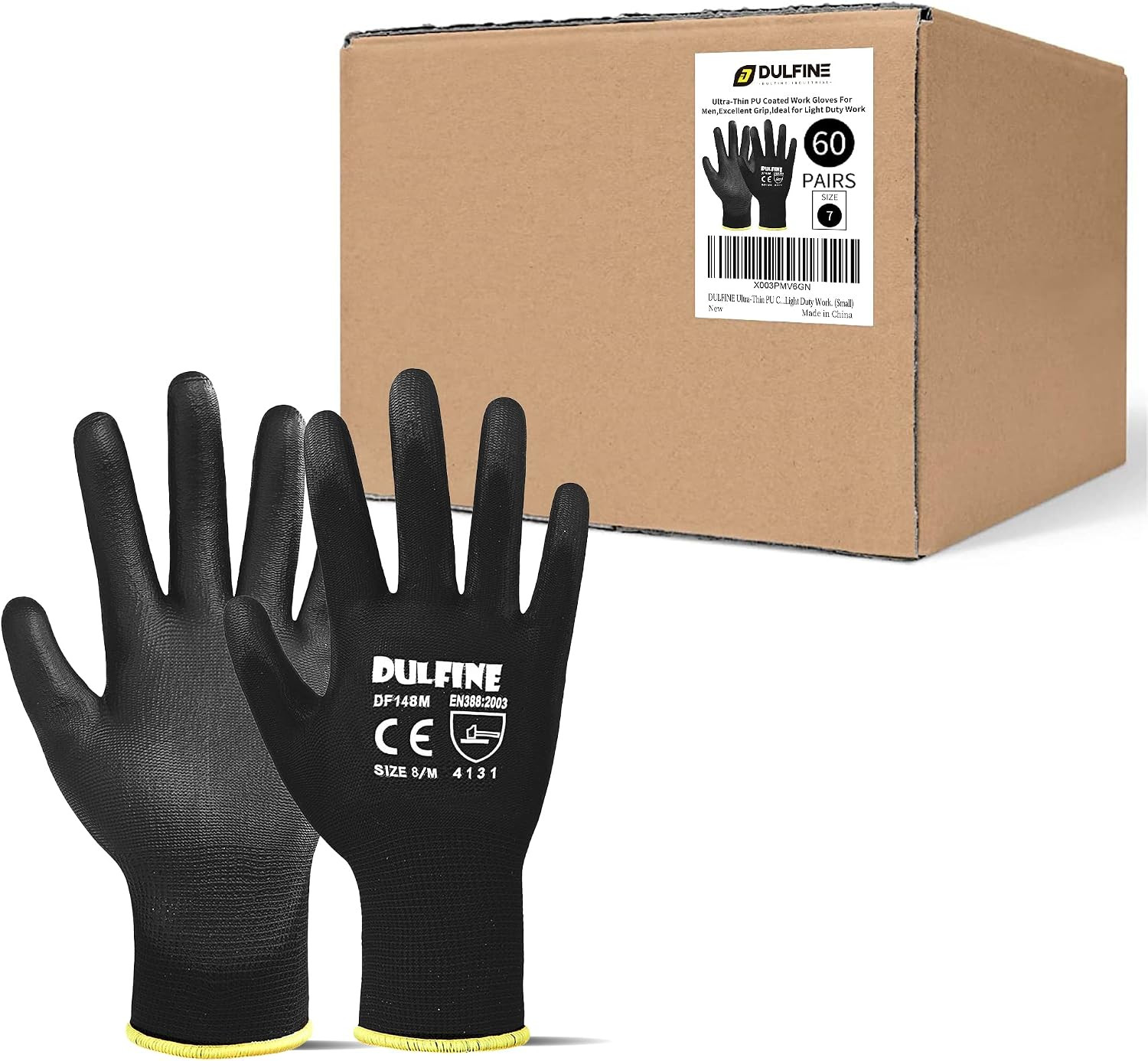 Safety Work Gloves for Men & Women, PU Coated Seamless Knit Grip | Smooth Grip o