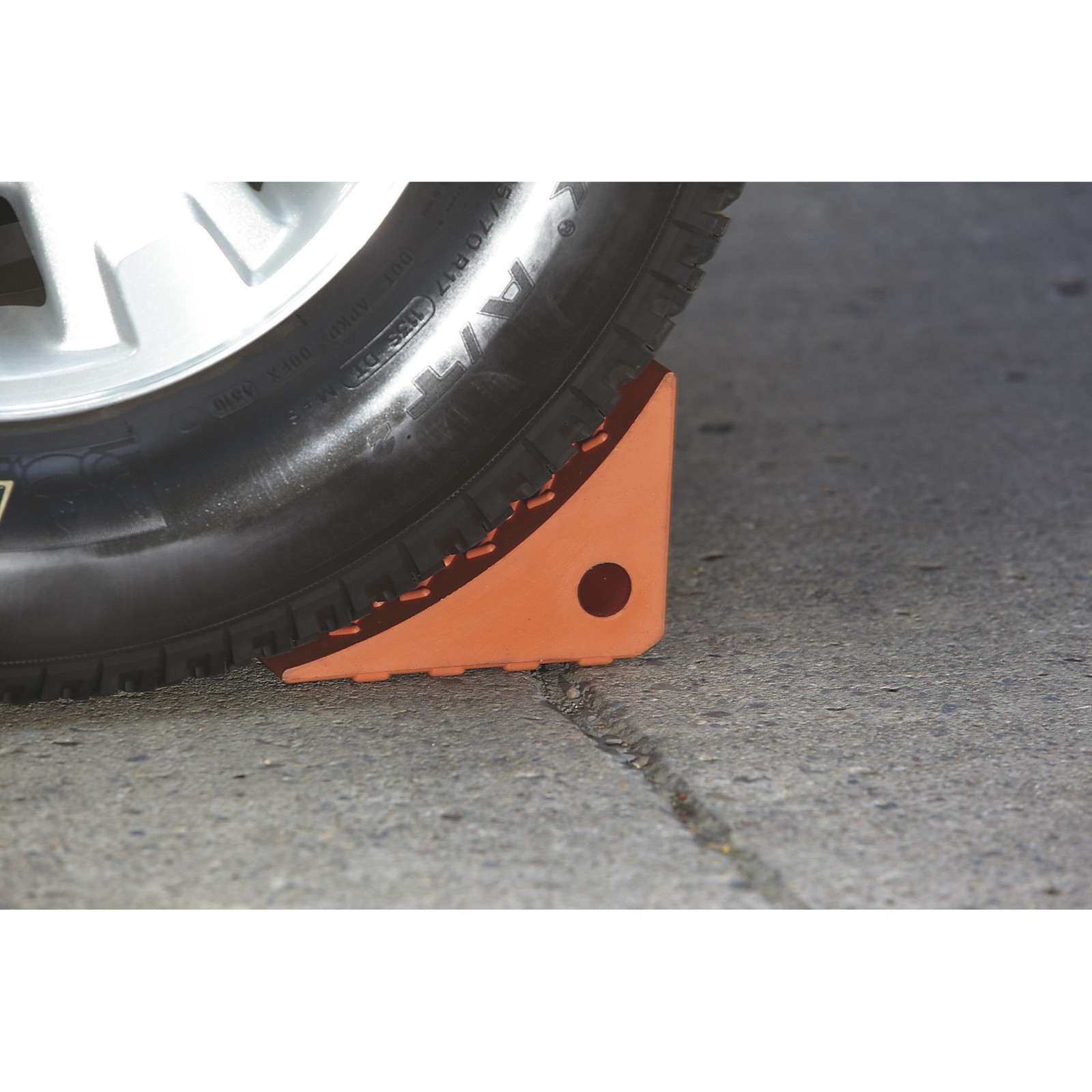 Ironton Polyurethane Wheel Chock, 7.87in. x 7in. x 5.9in., Heavy-Duty Tire Stop