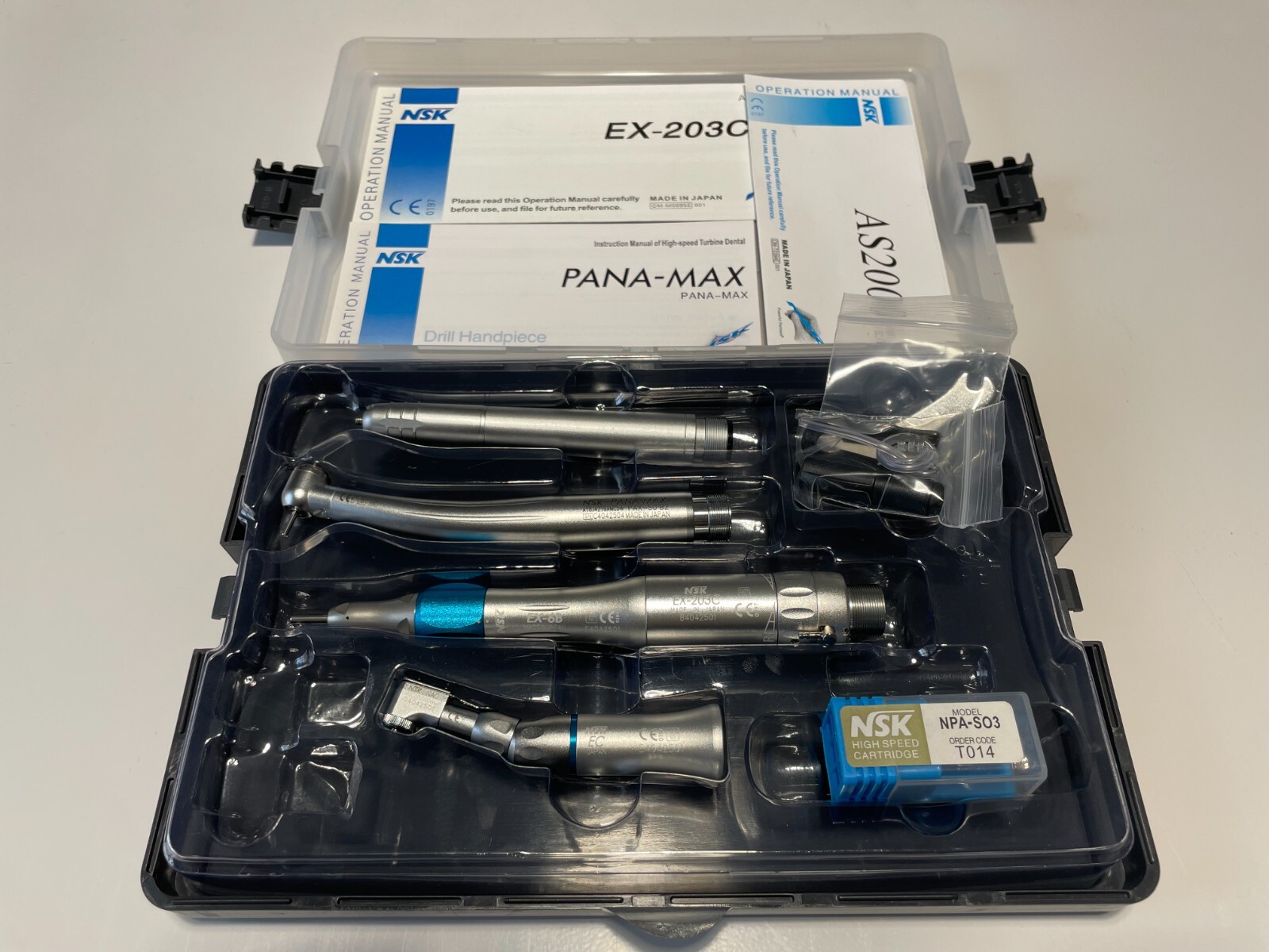 NSK EX 203C High Low Speed Dental Handpiece 2 Hole LED Pana Max Air Turbine Kit