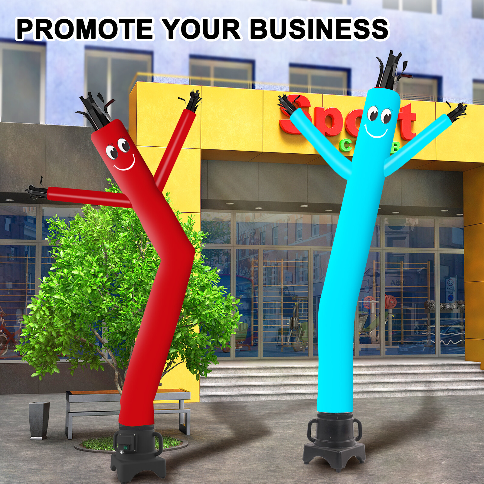 MOUNTO 8FT Inflatable Puppet Dancer with 1/3hp Blower Complete Set