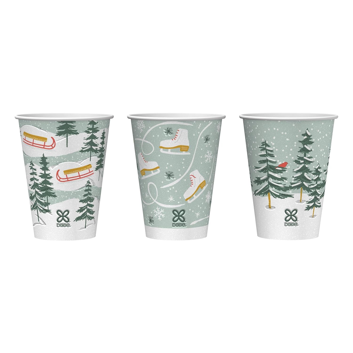 Dixie PerfecTouch 12oz Insulated Paper Holiday Christmas Cups Limited Edition