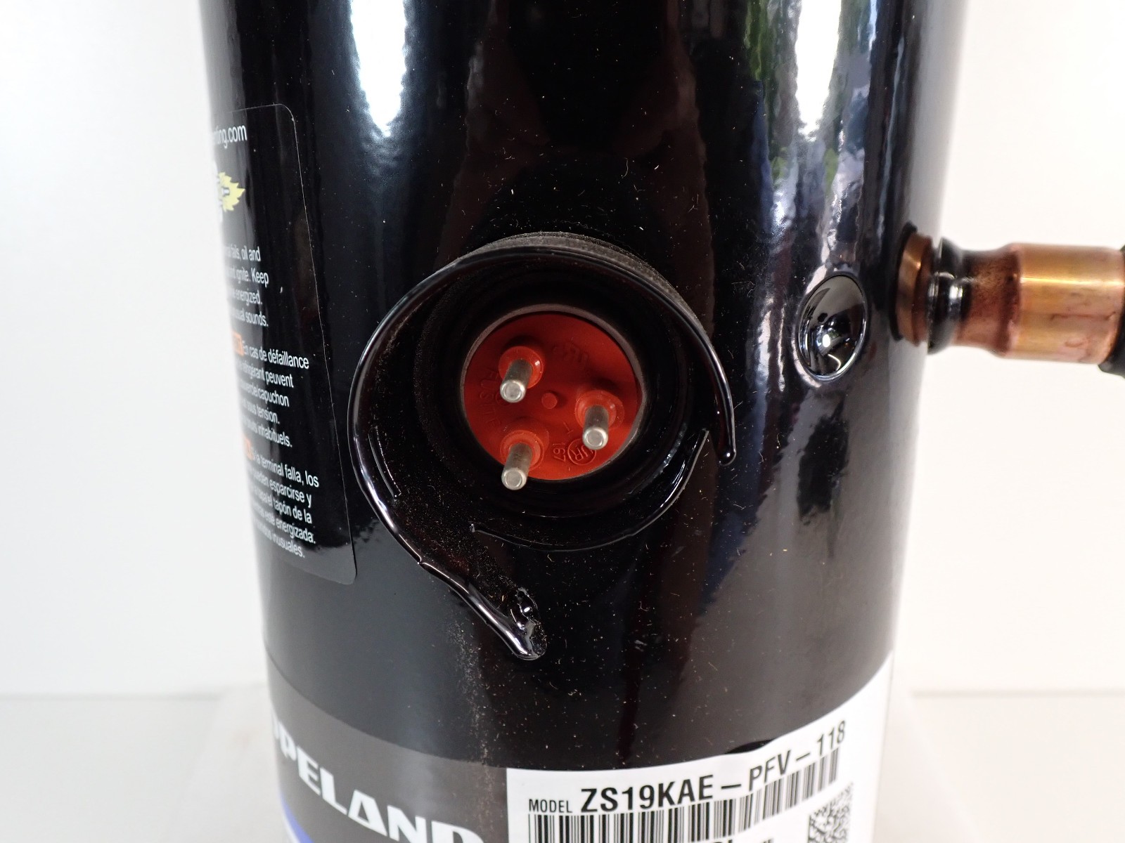 OEM Copeland Scroll Compressor ZS19KAE-PFV-118 , 2-1/2 HP , 208-230V