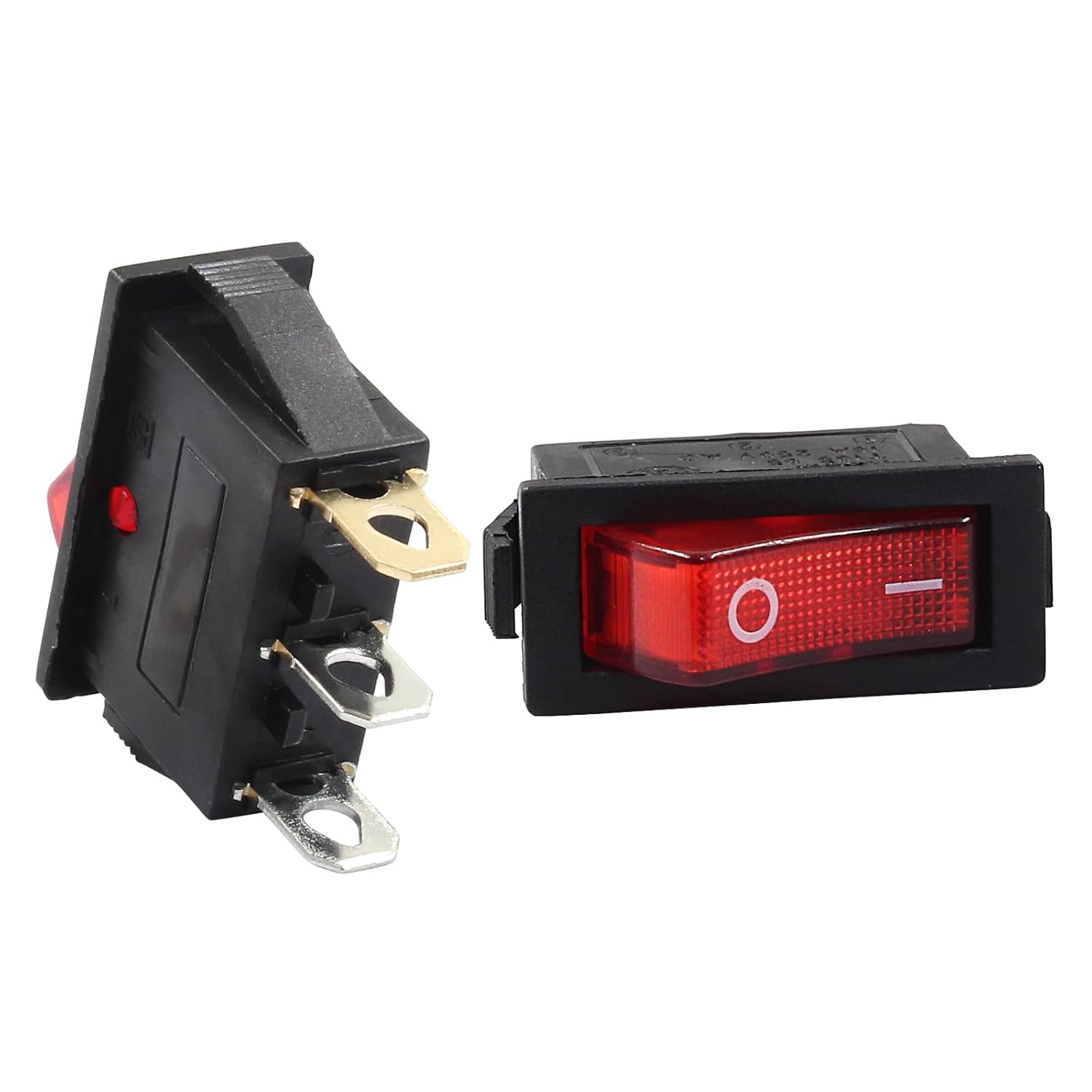 6 Pcs RED AC110V/120V Rocker Switch LED Light 3 Pin SPST ON-Off – USA SHIPPING