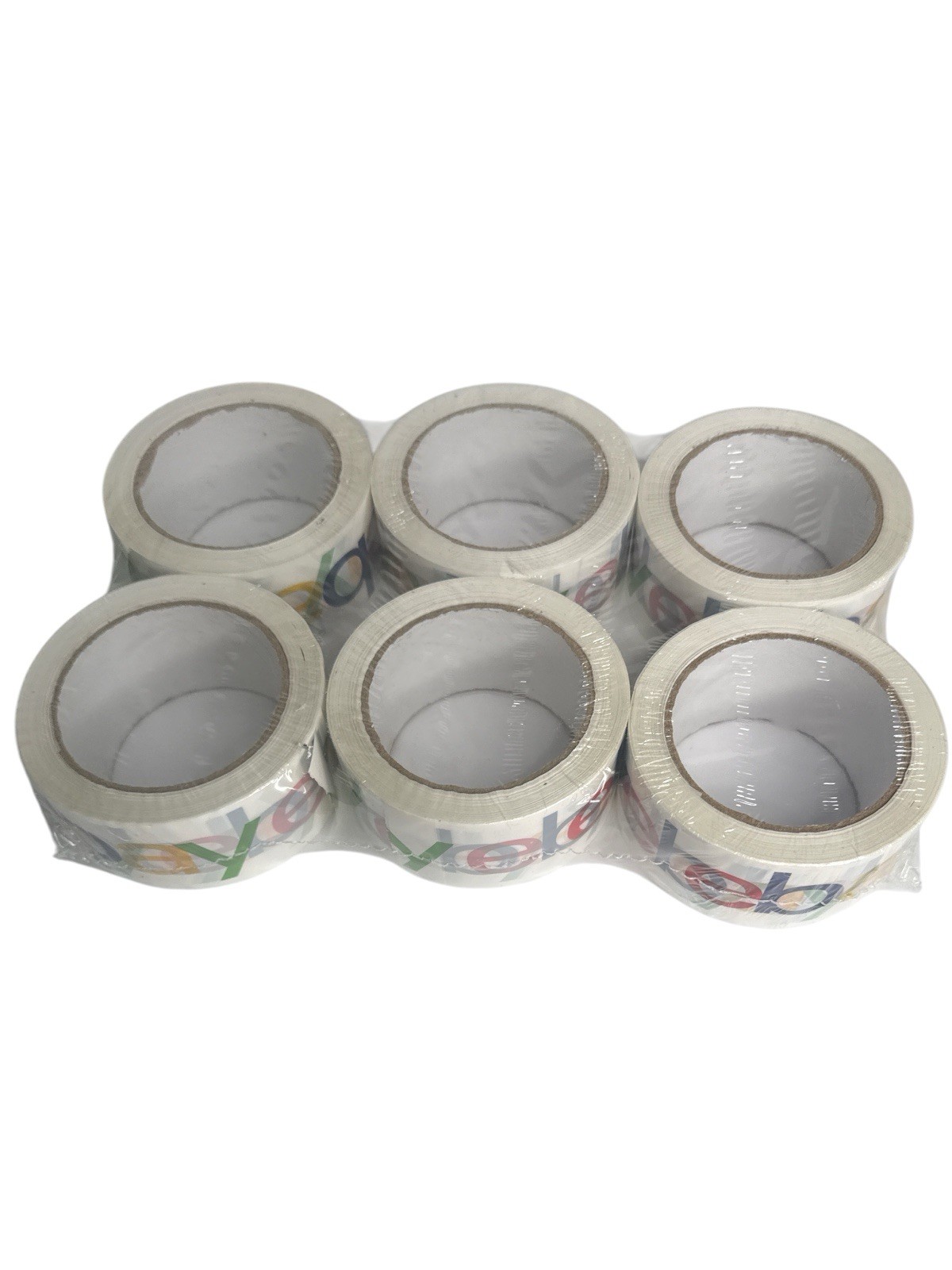 6 Rolls Official eBay Color Logo Packing Shipping Tape 2″ x 75 Yards New