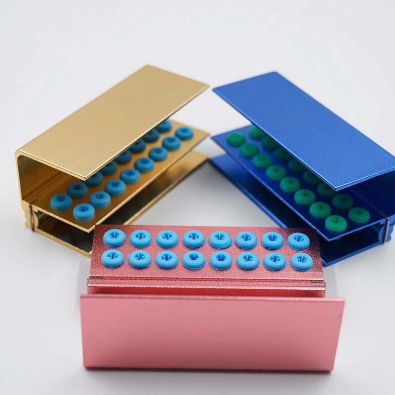 10/16/24 Hole Dental Burs Block Holder Disinfection Case For High Low Speed Burs