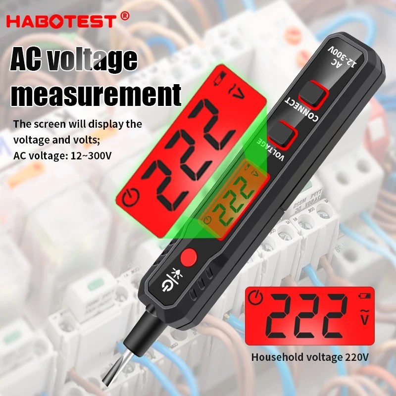 HT89 Voltage Electric Tester Volt Detector Test Pen AC DC 110-220V