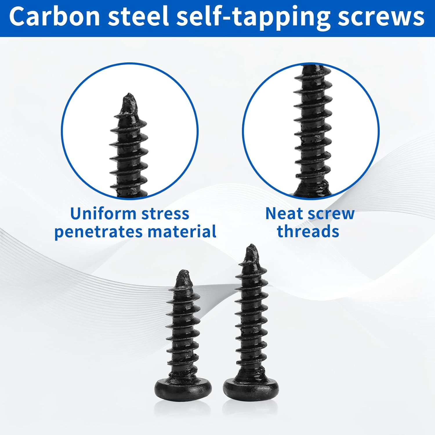1300 Pcs Wood Screws Assortment Kit, M2 M2.5 M3 Small Phillips Pan Head Self Tap