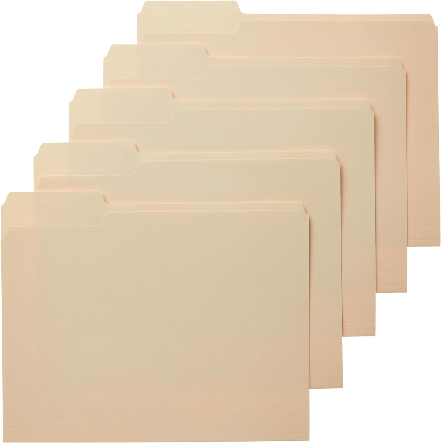 Sturdy File Folders with Reinforced Tabs for Filing and Organization, 1/3-Cut Ta