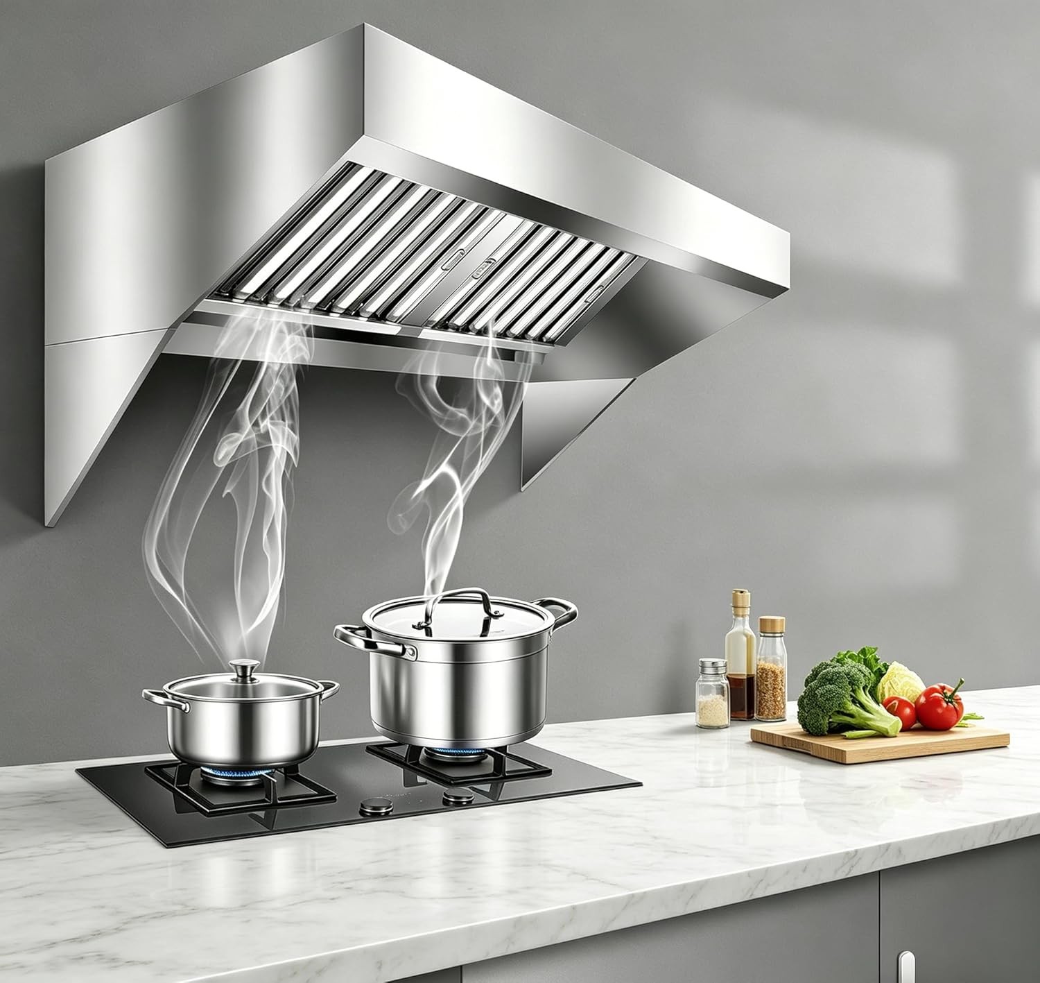 7FT Commercial Exhaust Hood Exhaust Food Truck Concession Trailer Hood