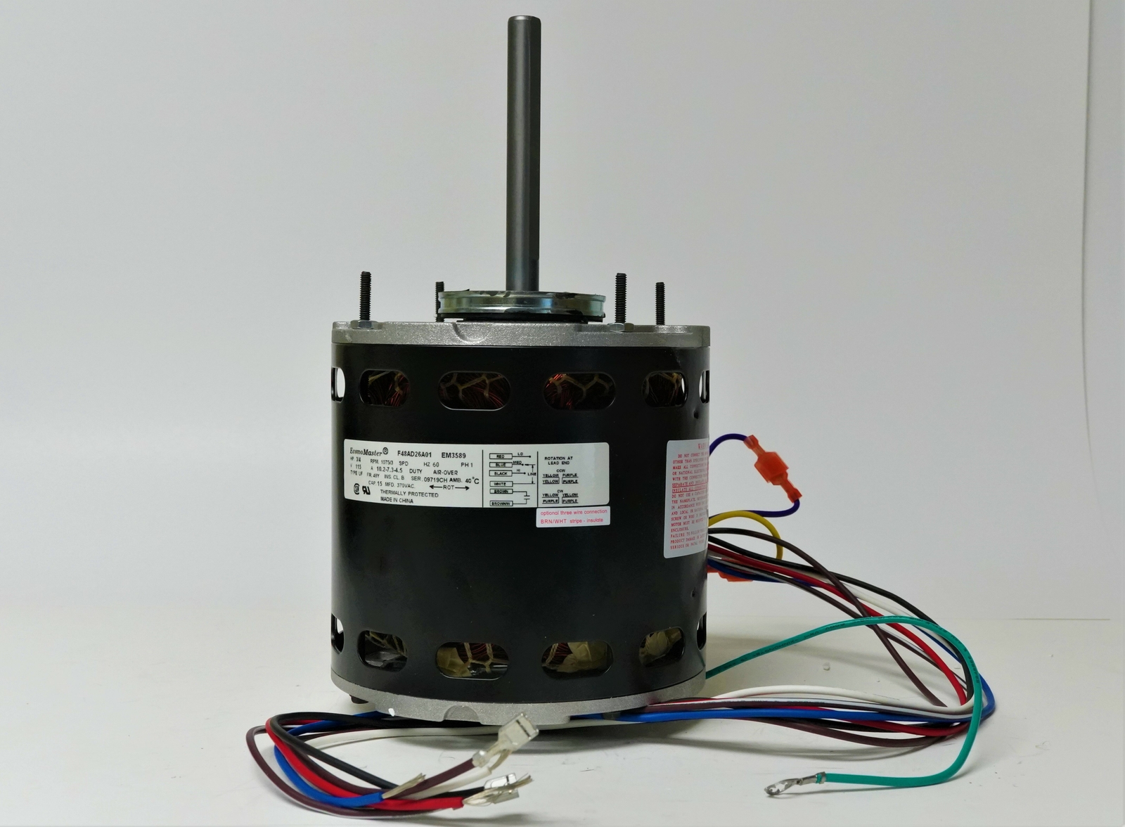 HVAC Blower Fan Motor 3/4 HP 1075 RPM 115 Volts for Fasco D728 with Capacitor