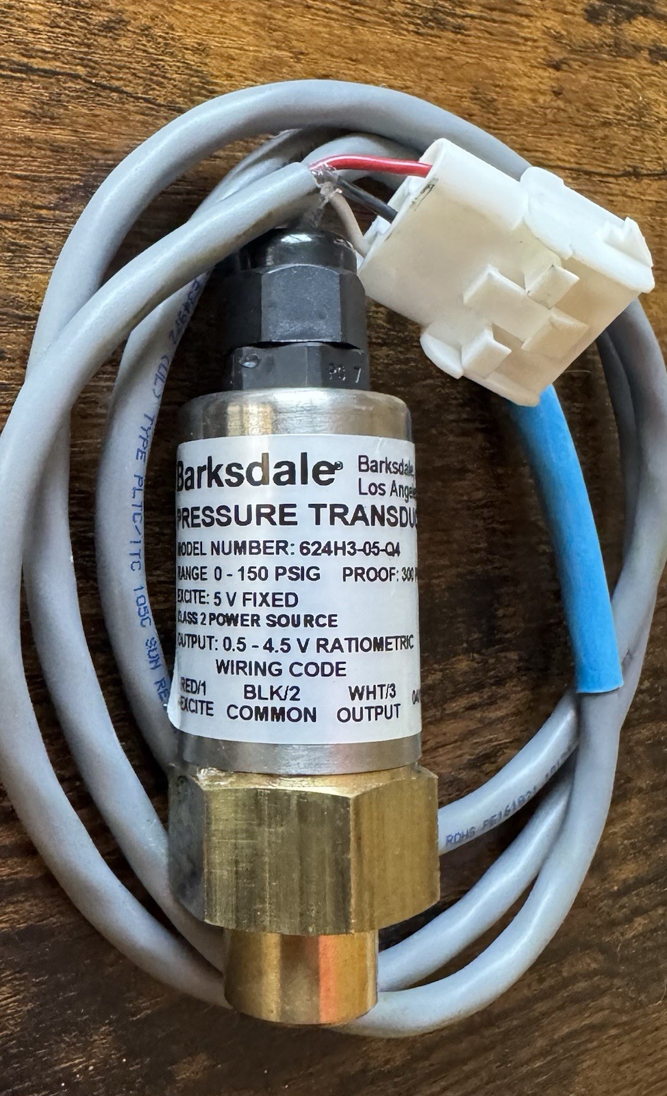 Barksdale 624H3-05-Q4 Pressure Transmitter Transducer 0-150 PSIG Trane