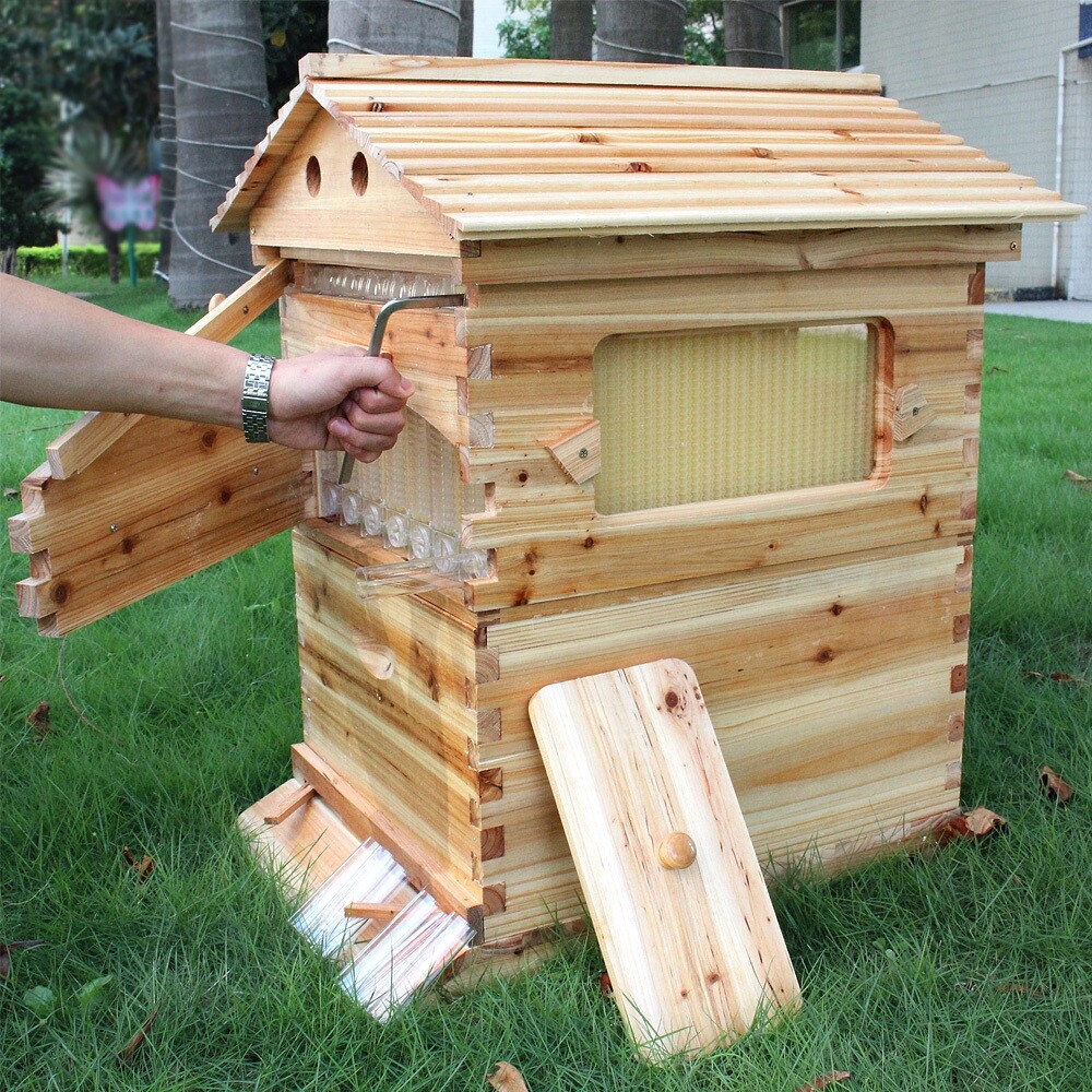 Auto Ooze Honey Harvester Bee Hive Beehives + 7 Frames for Beekeeping Beekeeper