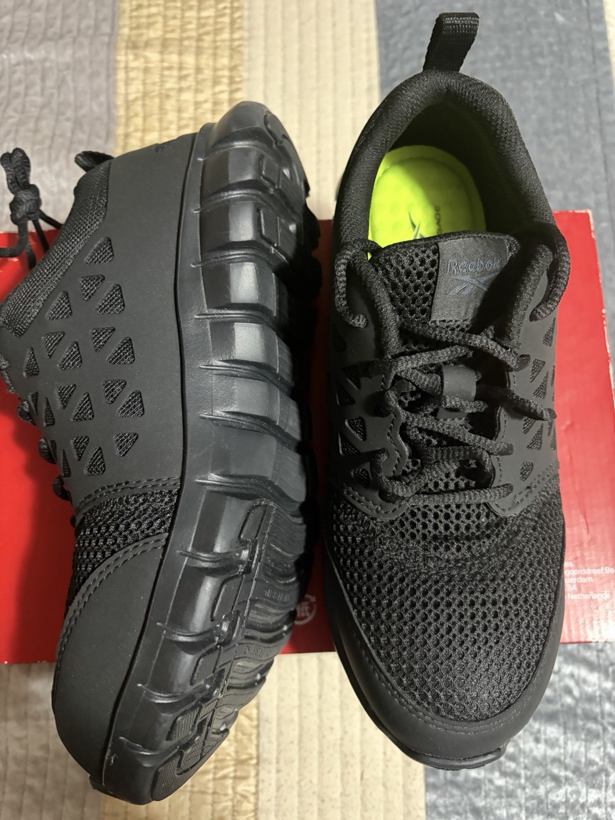 Reebok Sublite Cushion Comp Toe Slip & Oil Resistant Work Shoes US 8 D RB4039