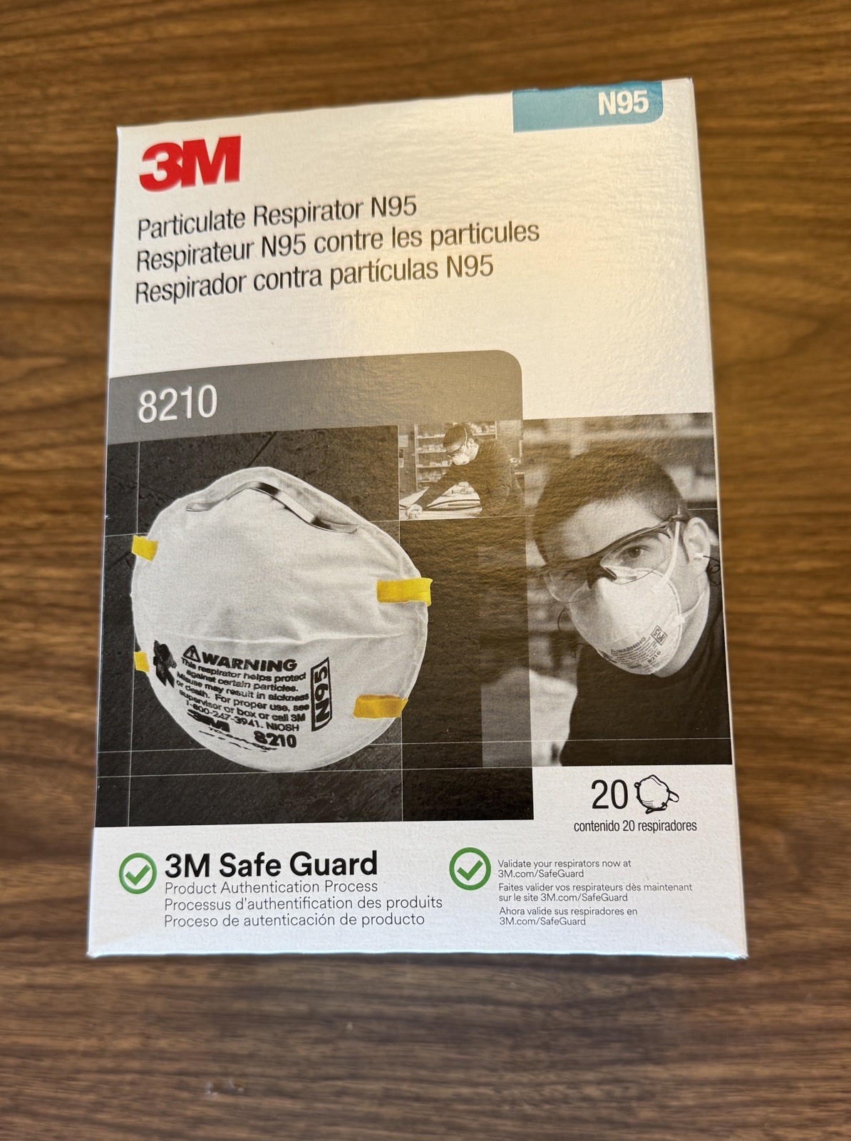 3M 8210 N95 Particulate Respirator Face Mask 20pcs – 6 boxes – 120 respirators