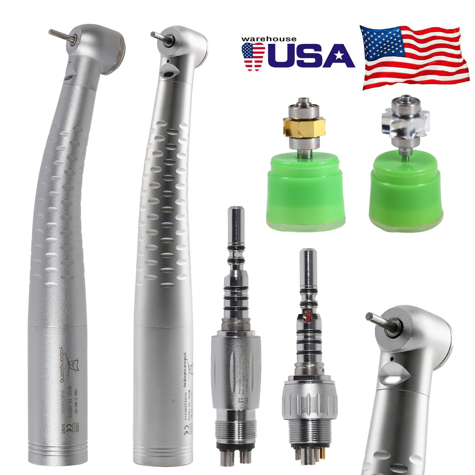 Dental Fiber Optic Handpiece High Speed Turbine Fit KaV MULTIflex LED Coupler