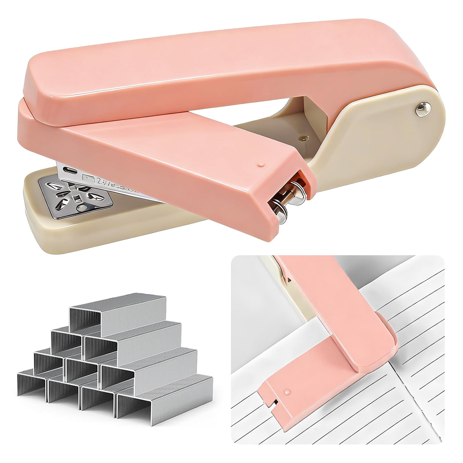 360 Degree Rotate Office Desk Swing-Arm Swivel Stapler with 1000 Staples, 25 …
