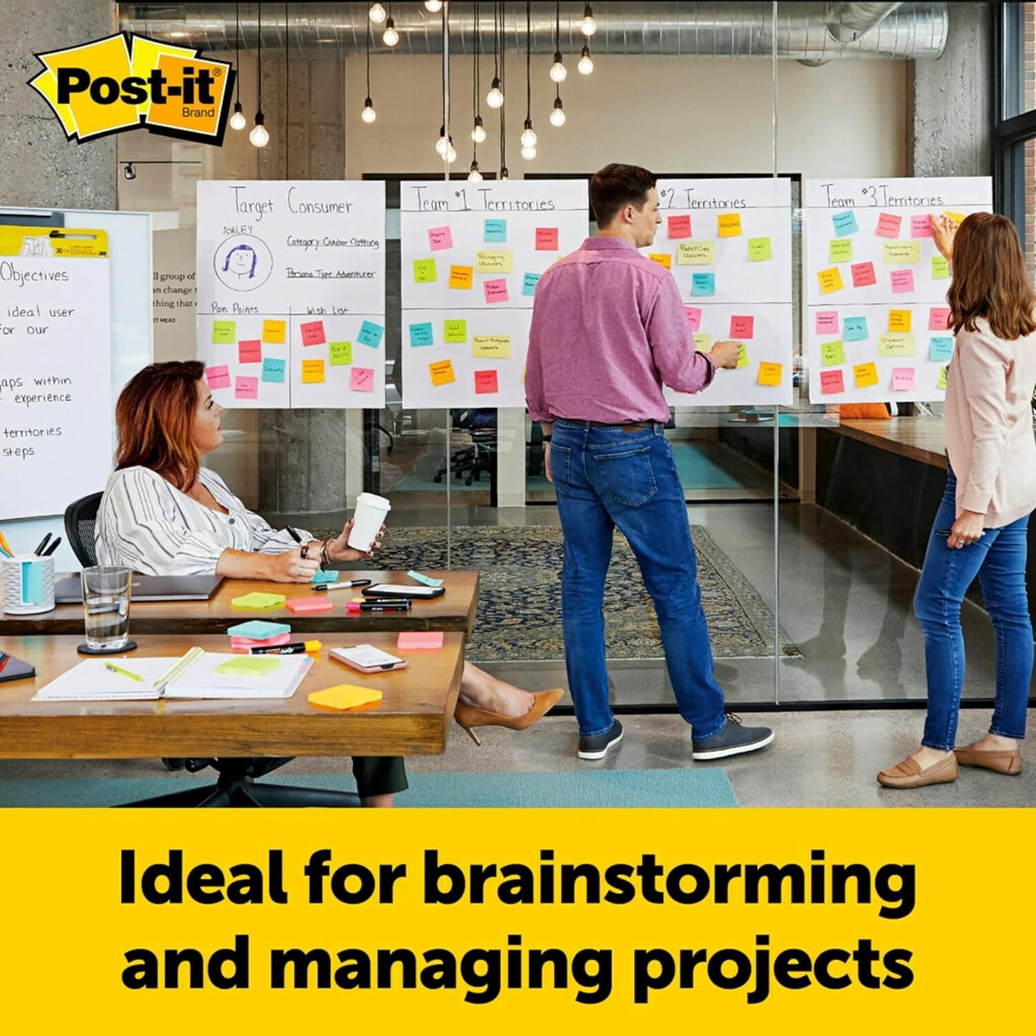 Post-it (566) Self-Stick Wall Easel Pad 20″ x 23″ – 20 Sheets/Pad – 4 Pads/Box