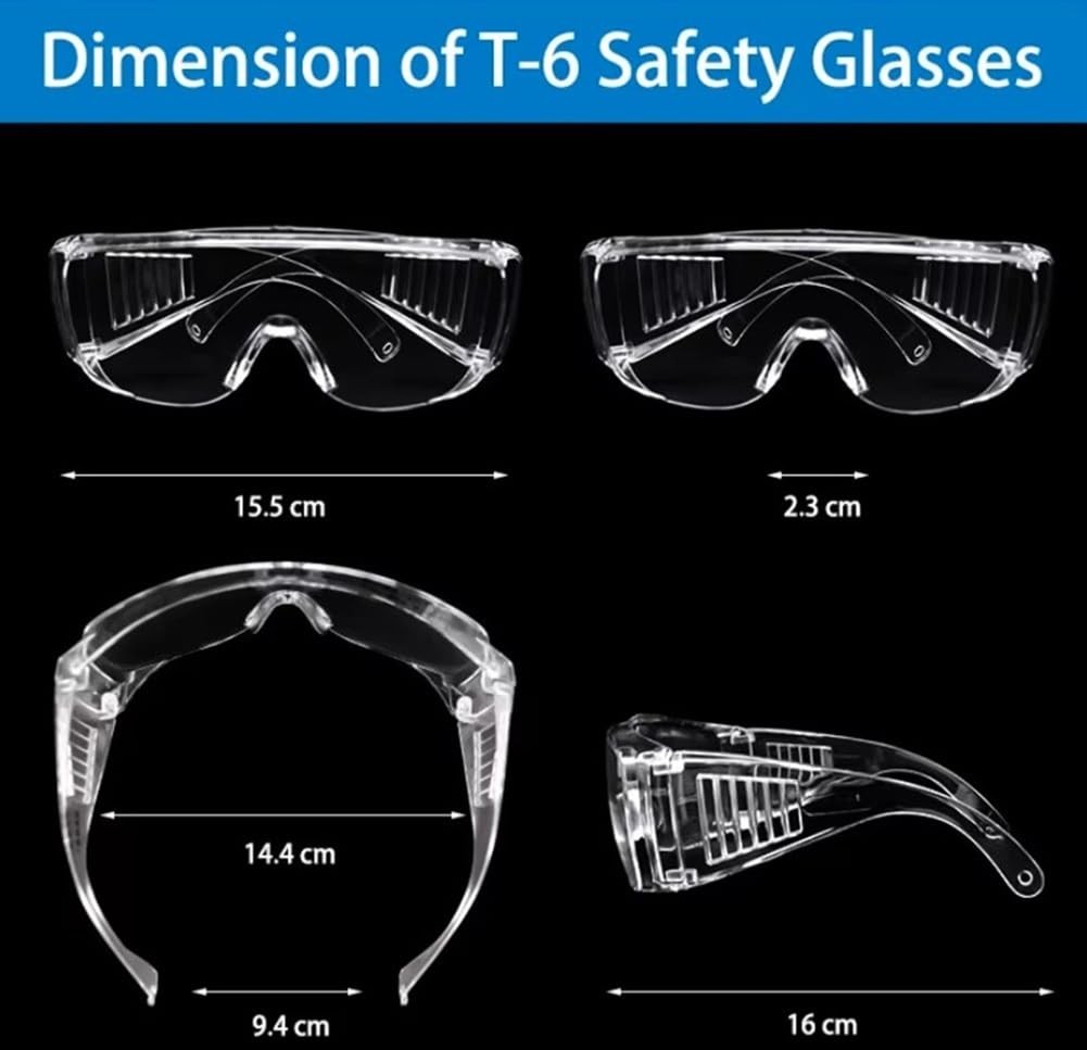 Euxor Eye Safety Goggles 2 Pack â€“ Anti-Fog, Shatterproof & Large, Clear