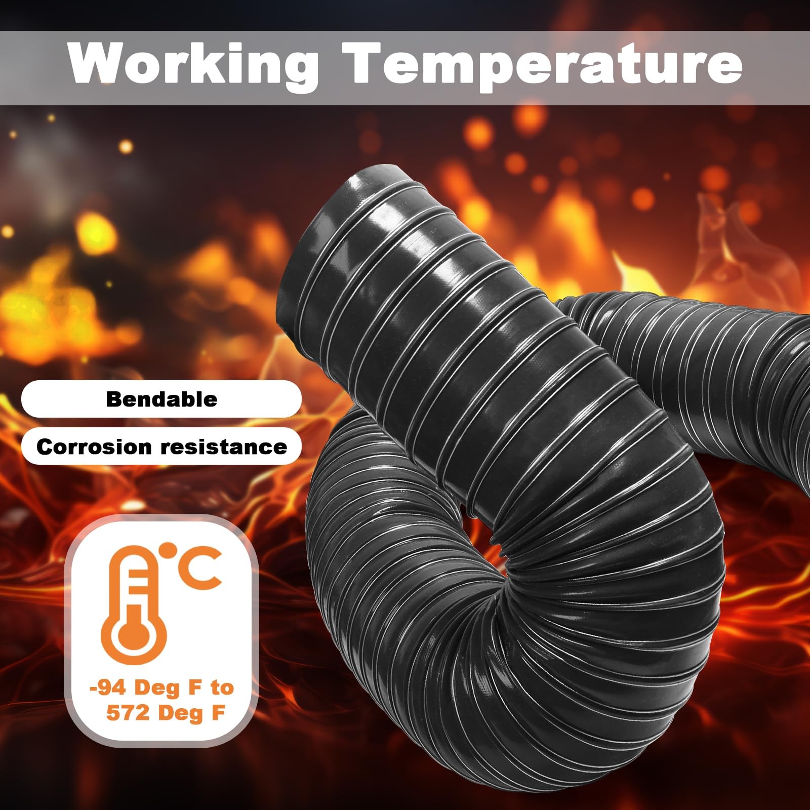 NOWBALL 2.5in Automotive Air Duct Hose, Length 1 Meter-3.3ft, 2.5″ Silicone F…