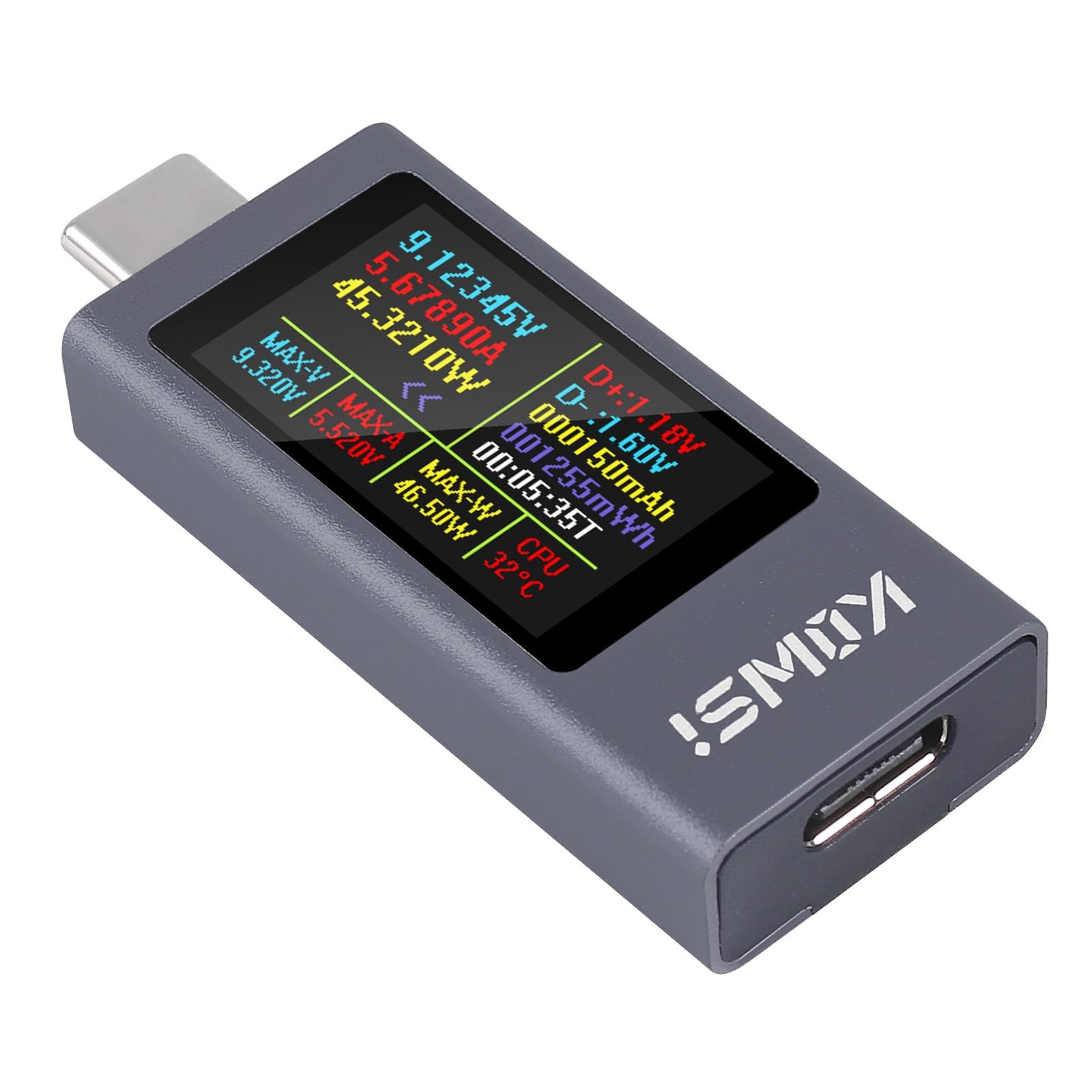 UMLIFE 1PCS USB C Tester Power Meter, 4-30V 0-12A Type-C PD Tester Digital Multi