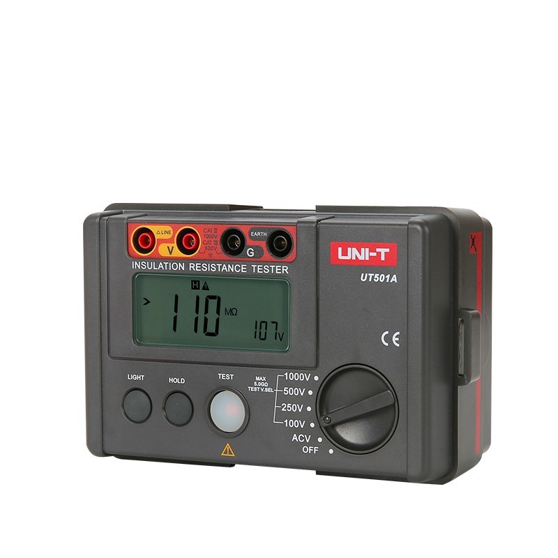 UNI-T UT501A Megohmmeter Digital Insulation Resistance Tester Voltmeter 600V 5GΩ