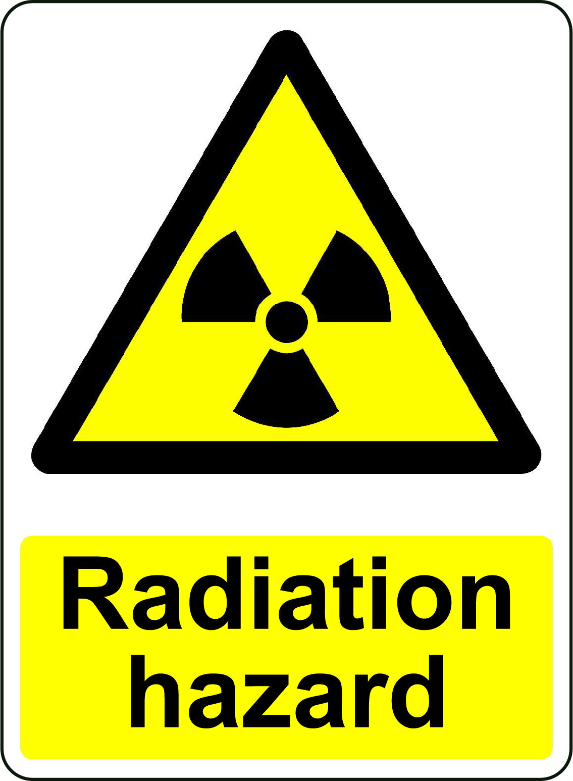 WARNING CAUTION RADIATION HAZARD OSHA DECAL SAFETY SIGN STICKER 3M USA MADE