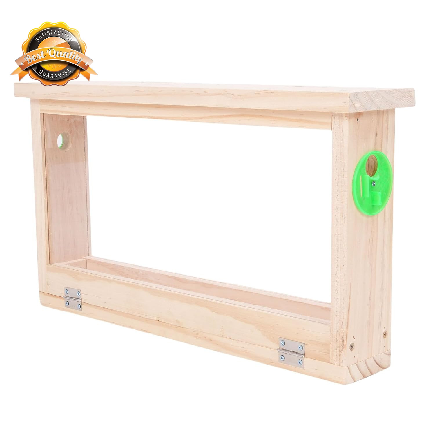 Bee Breeding Observation Box Acrylic Wooden Beehive Frame Vents 21.7In
