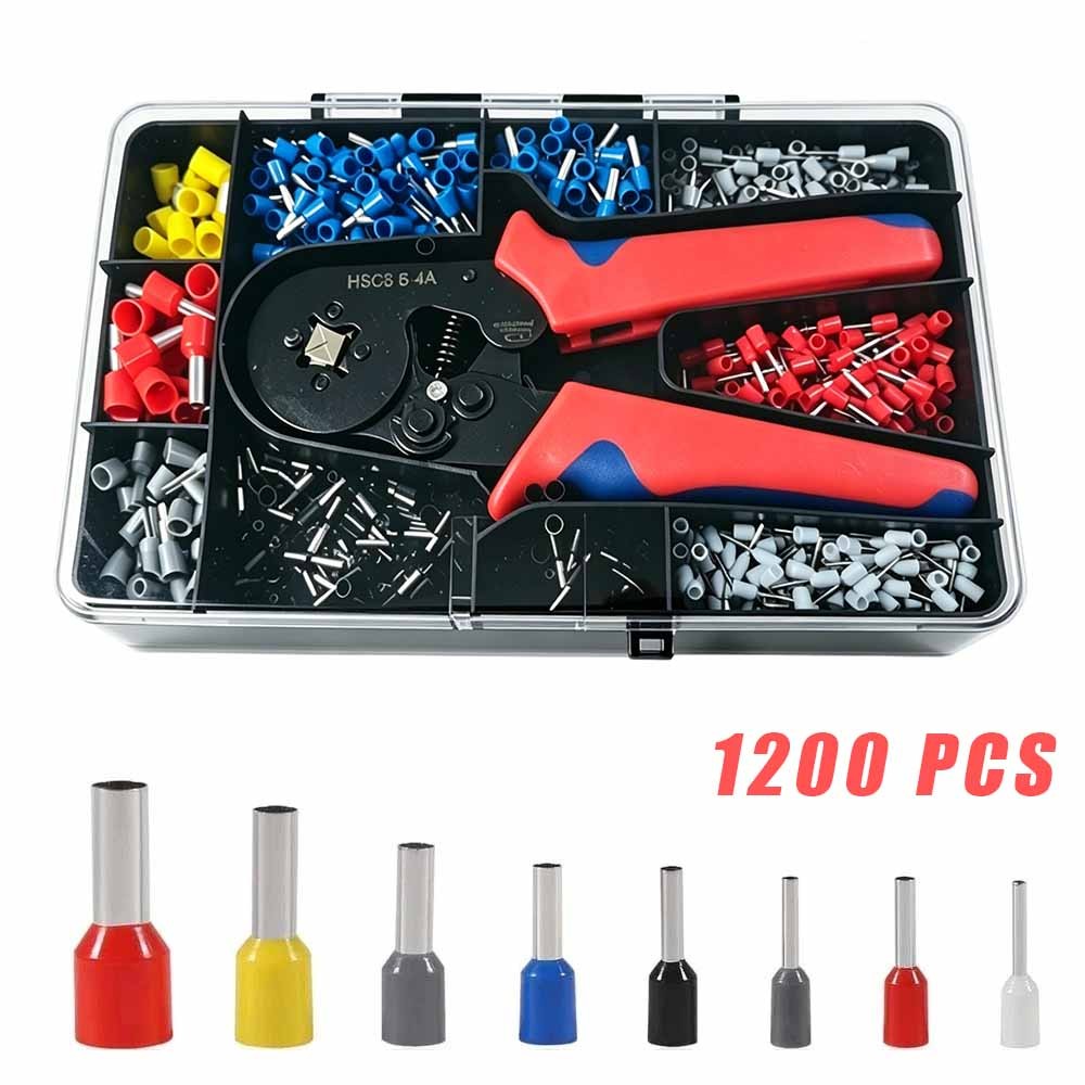 1200Pcs Assortment Insulated Electrical Wire Connectors Crimp Terminals Kit