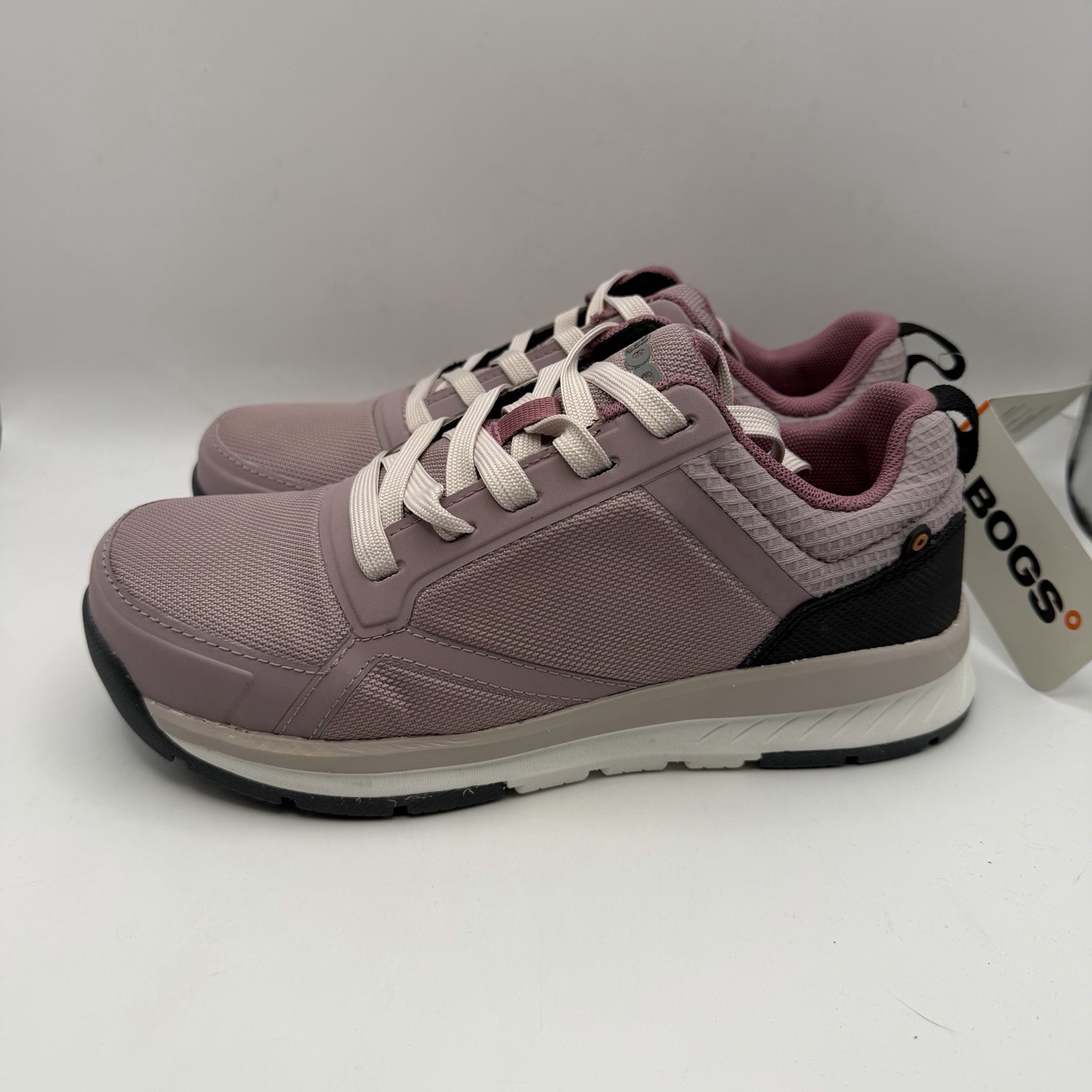 NEW Bogs Sandstone Lo CT Womens Sz 7.5 Misty rose Pink Composite Toe Safety Shoe