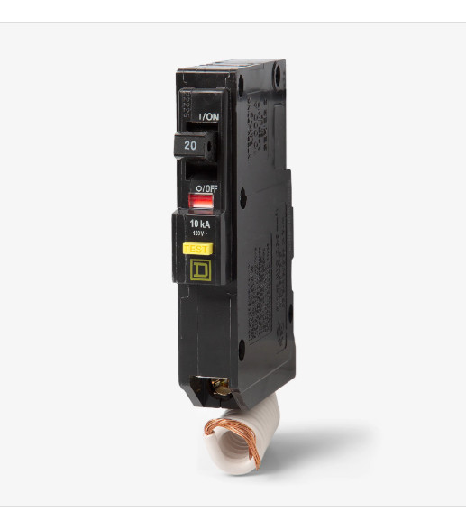 SQUARE D QO120GFI 1 POLE 20 AMP 120V GFCI CIRCUIT BREAKER- NEW IN BOX