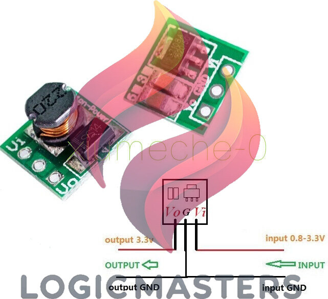 DC-DC 1V 1.2V 1.5V 1.8V 2.5V 3V to DC 3.3V Step-UP Boost Power Supply Converter