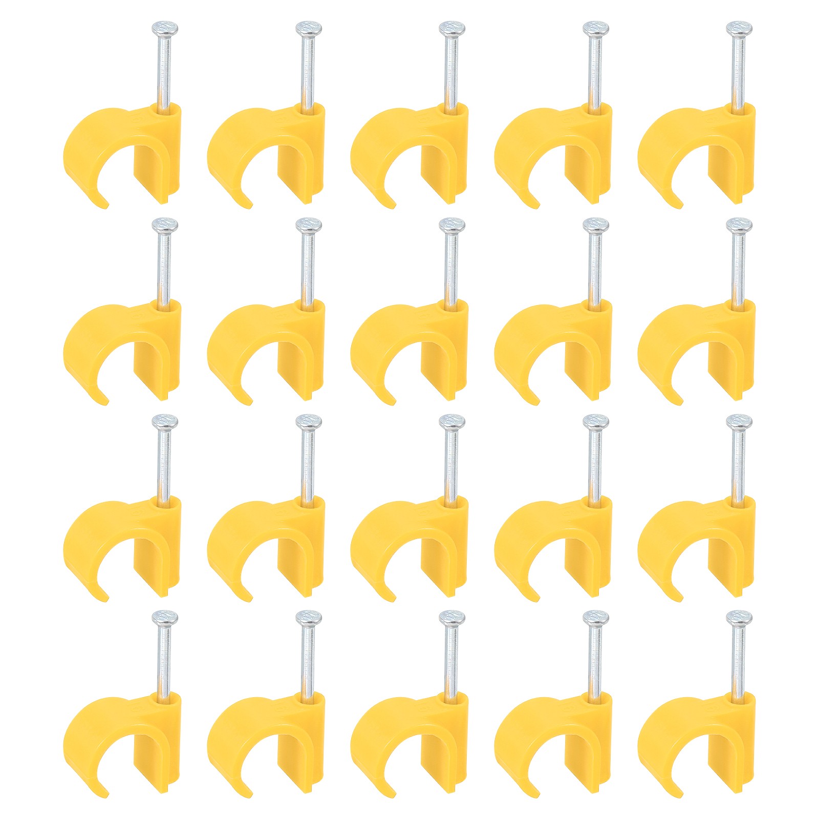 50Pcs Cable Wire Clips, Nail in Cable Clips 16mm/0.63″, Yellow