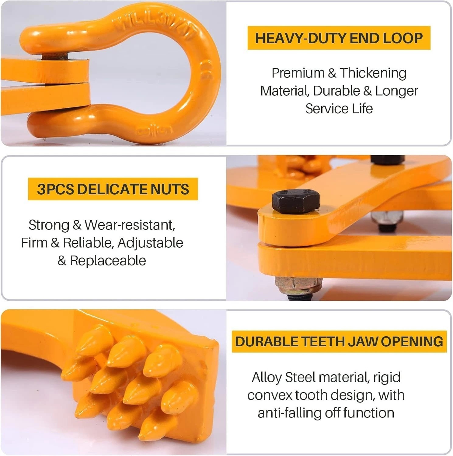 Pallet Puller Clamp 1T/2204LBS Pallet Jack Puller Steel Single Scissor Hook P…