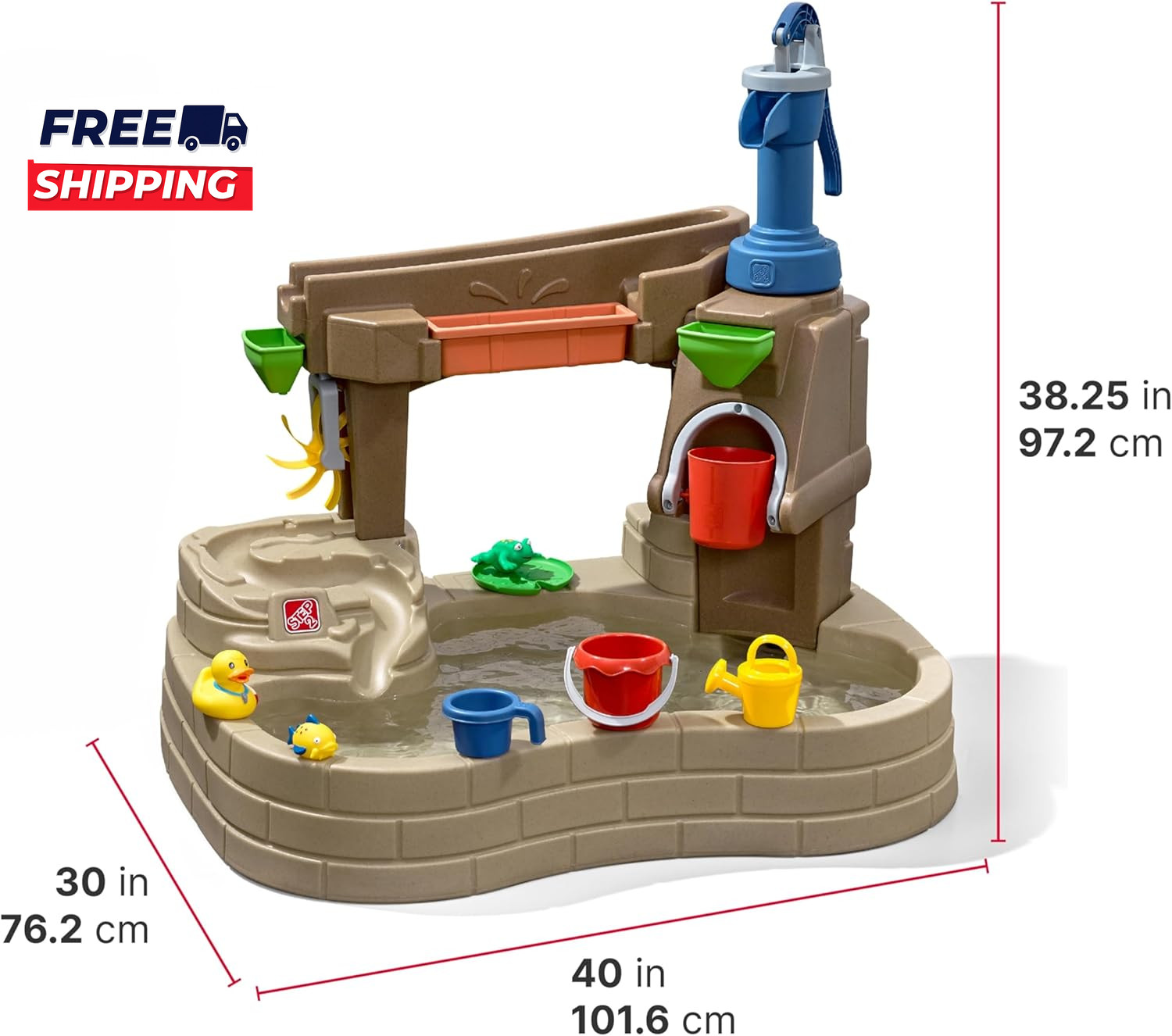 Step 2 Pump & Splash Discovery Pond Water Table Kids Water Sensory Activity Pool