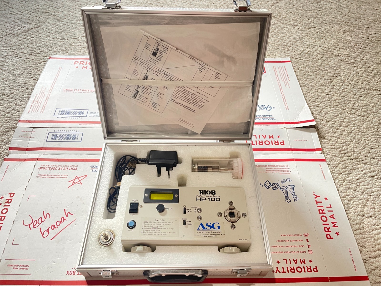 US HP-100 Digital Torque Meter, Torsion Meter Screw Driver Wrench Measure Tester